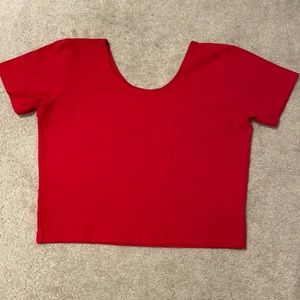 American Apparel Red Crop Top